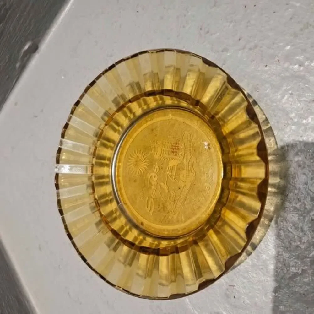 Vintage The Sands Las Vegas Nevada Amber Glass Ashtray 4